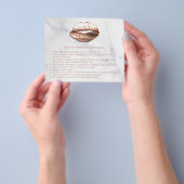 バラ金ゴールド3Dリップ大理石メイクアップの指示のヒント チラシ (手)