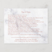 バラ金ゴールド3Dリップ大理石メイクアップの指示のヒント チラシ (裏面)