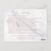 バラ金ゴールド3Dリップ大理石メイクアップの指示のヒント ポストカード (裏面)