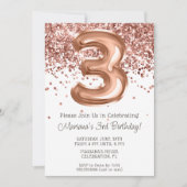 バラ金ゴールド3rd誕生日パーティの招待状 招待状 (正面)