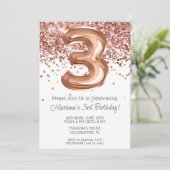 バラ金ゴールド3rd誕生日パーティの招待状 招待状 (スタンド正面)