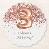 バラ金ゴールド3rd誕生日パーティー ペーパーコースター (正面)