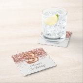 バラ金ゴールド3rd誕生日パーティー ペーパーコースター (インサイチュ)