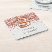 バラ金ゴールド3rd誕生日パーティー ペーパーコースター (アングル)