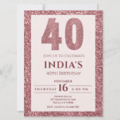 バラ金ゴールド40歳 招待状 (正面)