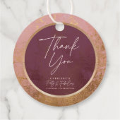 バラ金ゴールド40th誕生日パーティーありがとう フェイバータグ (裏面)