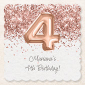 バラ金ゴールド4th誕生日パーティー ペーパーコースター (正面)