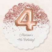 バラ金ゴールド4th誕生日パーティー ペーパーコースター (正面)