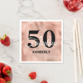 バラ金ゴールド50と素晴らしいグラムバースデーパーティー スタンダードカクテルナプキン (インサイチュ)