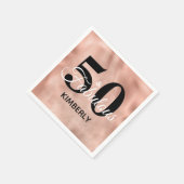 バラ金ゴールド50と素晴らしいグラムバースデーパーティー スタンダードカクテルナプキン (角)