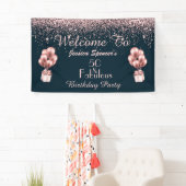 バラ金ゴールド50と素晴らしい50番目の誕生日ウェクロメ 横断幕 (インサイチュ)