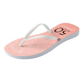 バラ金ゴールド50及び素晴らしい誕生日エレガントグリッター ビーチサンダル (アングル)