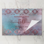 バラ金ゴールド50周年結婚紙ランチョンマット ペーパーパッド (折り畳み)