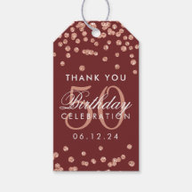 バラ金ゴールド50誕生日ありがとう紙吹雪ブルゴーニュ