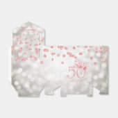 バラ金ゴールド50th誕生日ありがとうフローラシルバー フェイバーボックス (折り畳みなし)