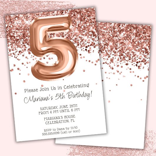 バラ金ゴールド5th誕生日パーティーへの招待 招待状