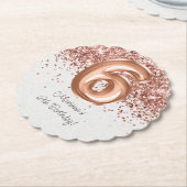 バラ金ゴールド6th誕生日パーティー ペーパーコースター (アングル)