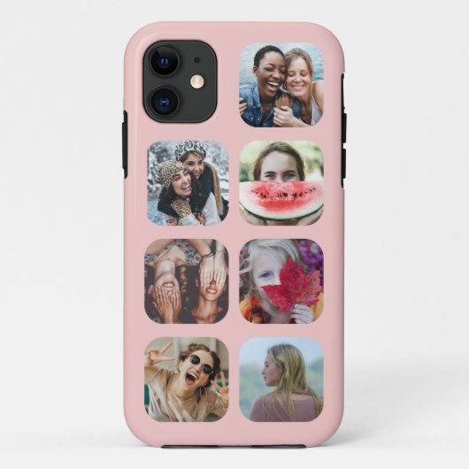 バラ金ゴールド7 Photo SquareテンプレートコラージュiPhone C Case-Mate iPhoneケース (裏面)