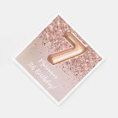 バラ金ゴールド7th誕生日パーティー スタンダードランチョンナプキン (角)