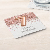 バラ金ゴールド7th誕生日パーティー ペーパーコースター (アングル)