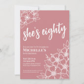 バラ金ゴールド80th誕生日パーティー 招待状 (正面)