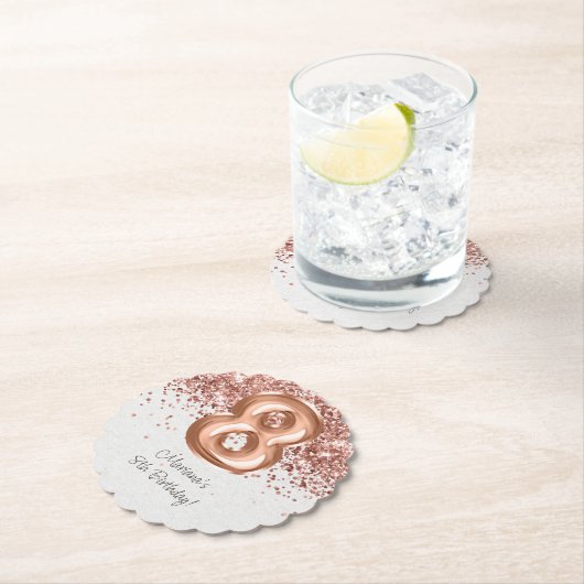 バラ金ゴールド8thバースデーパーティー ペーパーコースター (インサイチュ)