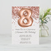 バラ金ゴールド8th誕生日パーティーの招待状 招待状 (スタンド正面)