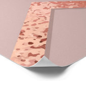 バラ金ゴールド:エレガントヴィンテージパターン。 ポスター (角)