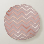 バラ金ゴールド:エレガントヴィンテージパターン。 ラウンドクッション (裏面)