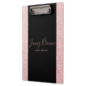 バラ金ゴールド エレガント | クリップボパーソナライズされたード クリップボード (左)