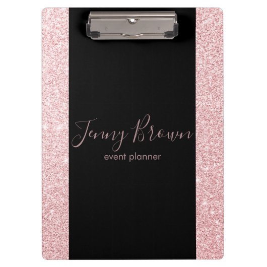 バラ金ゴールド エレガント | クリップボパーソナライズされたード クリップボード (正面)