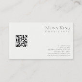 バラ金ゴールド&クリームミニマリスト 名刺 (裏面)