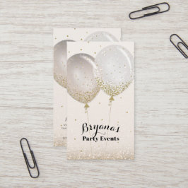 バラ金ゴールド&グリッターピンク赤面パーティーイベントプランナー 名刺