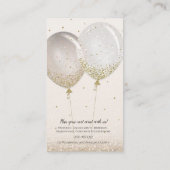 バラ金ゴールド&グリッターピンク赤面パーティーイベントプランナー 名刺 (裏面)