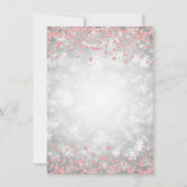 バラ金ゴールド&シルバークリスマスグリッター冬季 招待状 (裏面)