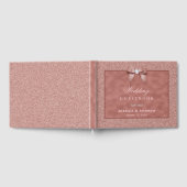 バラ金ゴールド&スタイリッシュグリッター結婚ズ ゲストブック (全面)