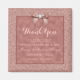 バラ金ゴールド&スタイリッシュグリッター結婚ズ マグネット