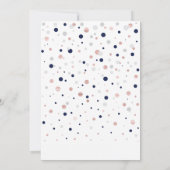 バラ金ゴールド&ネイビーバルーンモダン誕生日パーティー 招待状 (裏面)