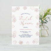 バラ金ゴールド&ネイビーブルーパタモダンーンブライダルシャワー 招待状 (スタンド正面)