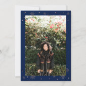 バラ金ゴールド&ネイビーモダンシック大人の誕生日パーティー 招待状 (裏面)