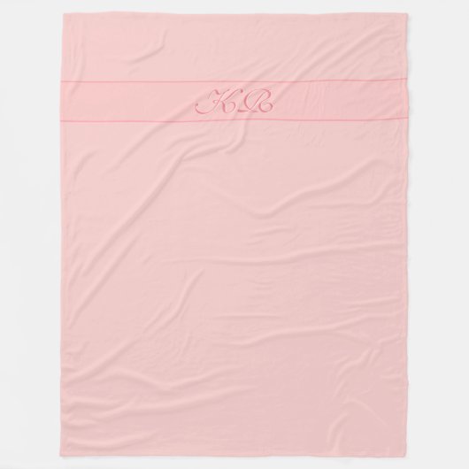 バラ金ゴールド/バラクォーツとイニシャル フリースブランケット (正面)