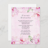 バラ金ゴールド&ピンクマグノリアジオメトリックゲスト詳細 エンクロージャーカード (正面/裏面)