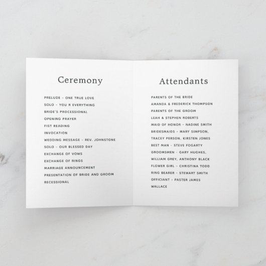 バラ金ゴールド&ピンクマグノリアジオメトリック結婚ス プログラム (内部)