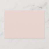 バラ金ゴールド/フィグピンクウェディングレセプションカード エンクロージャーカード (裏面)