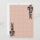 バラ金ゴールド&ブラックバタフライキンセアニェラ 招待状 (裏面)