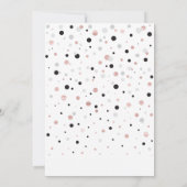 バラ金ゴールド&ブラックバルーンモダン誕生日パーティー 招待状 (裏面)