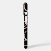 バラ金ゴールド&ブラックフローラダマスクサンフラワーフォークアート Case-Mate iPhoneケース (裏面 / 左)