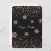 バラ金ゴールド/ブラック高級企業のクリスマスパーティー 招待状 (裏面)