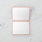 バラ金ゴールド，ホワイトパペルピカドベビーガールシャワー サンキューカード (内部)