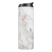 バラ金ゴールド&ホワイトフェイクマーブルストーン タンブラー (回転左)